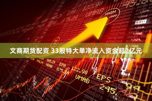 文商期货配资 33股特大单净流入资金超2亿元