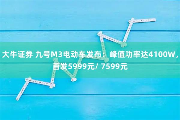 大牛证券 九号M3电动车发布：峰值功率达4100W，首发5999元/ 7599元