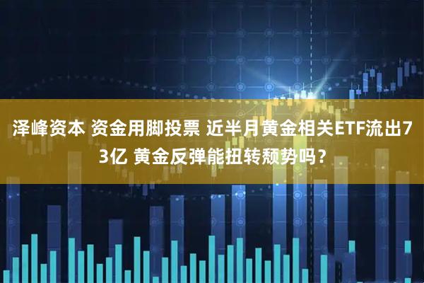 泽峰资本 资金用脚投票 近半月黄金相关ETF流出73亿 黄金反弹能扭转颓势吗？