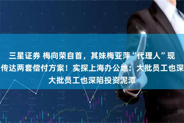 三星证券 梅向荣自首，其妹梅亚萍“代理人”现身接待点，传达两套偿付方案！实探上海办公地：大批员工也深陷投资泥潭