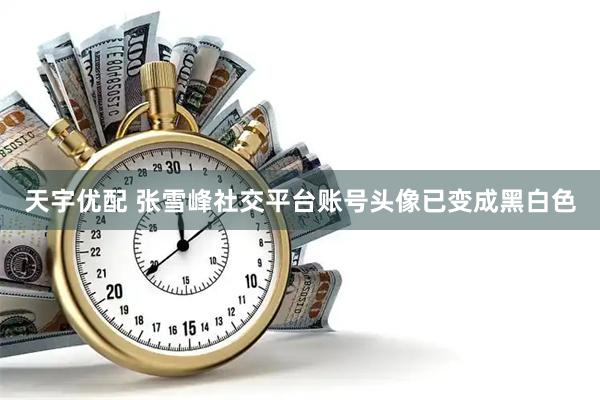 天宇优配 张雪峰社交平台账号头像已变成黑白色