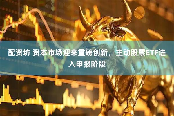 配资坊 资本市场迎来重磅创新，主动股票ETF进入申报阶段